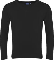Sweter V-neck Black 1WP