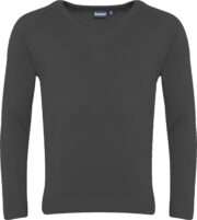 Sweter V-neck Mid Grey 1WP