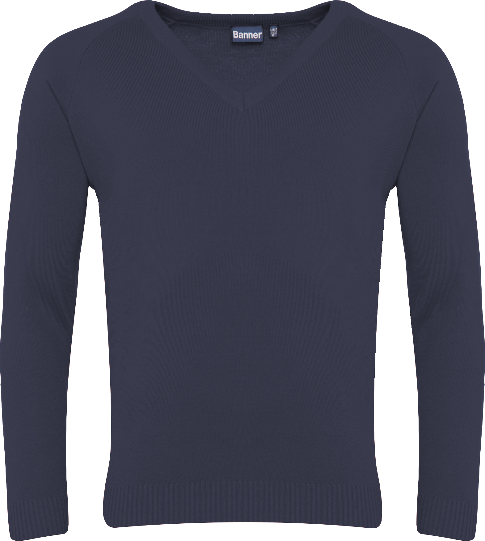 1WP NAVY PRZÓD Sweter V-neck Navy 1WP - obrazek 1