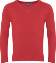 Sweter V-neck Red 1WP
