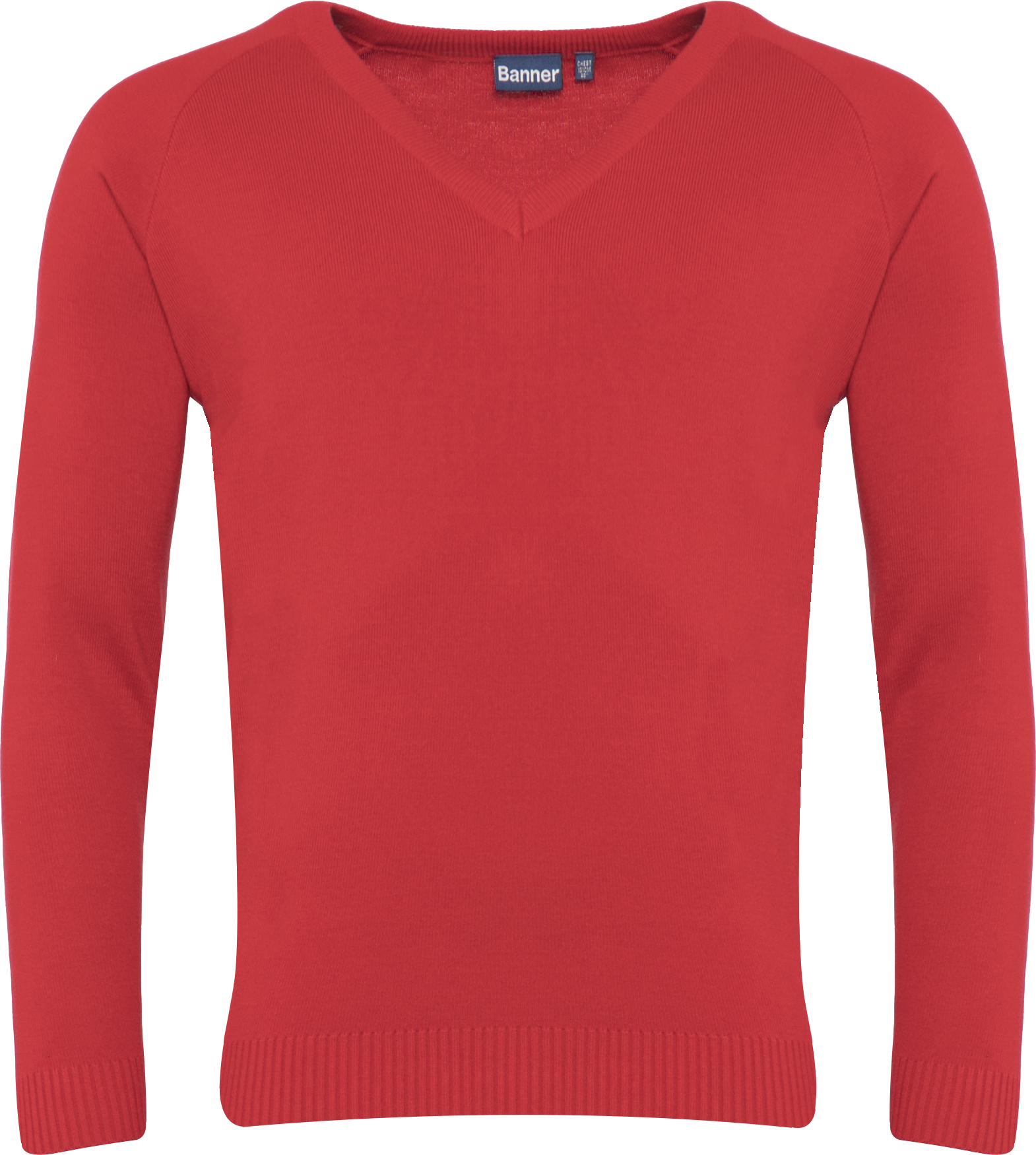1WP RED PRZÓD Sweter V-neck Red 1WP - obrazek 1