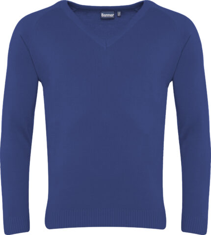 Sweter V-neck Royal 1WP