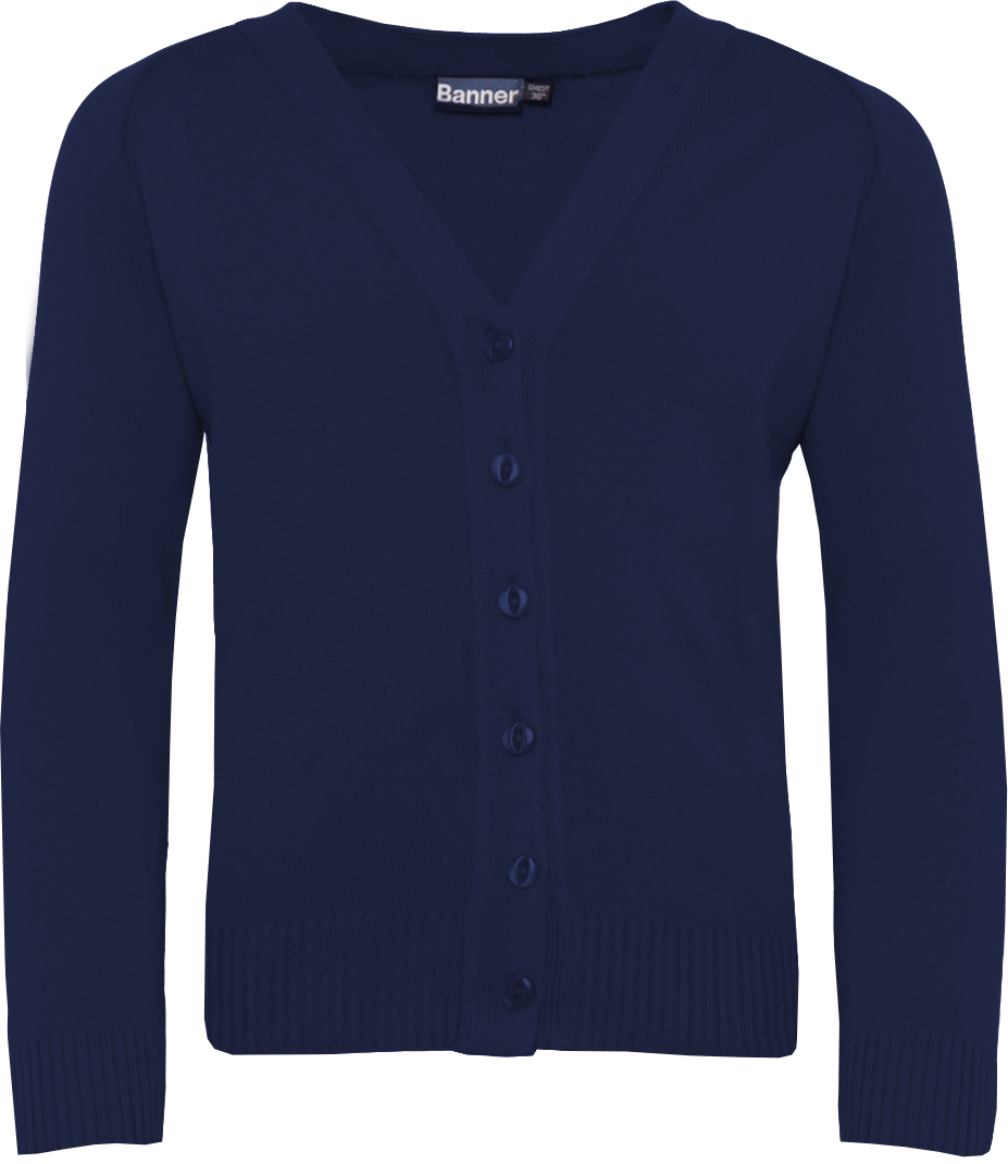 1WQ NAVY PRZÓD Sweter Cardigan Premier L/C Navy 1WC - obrazek 1
