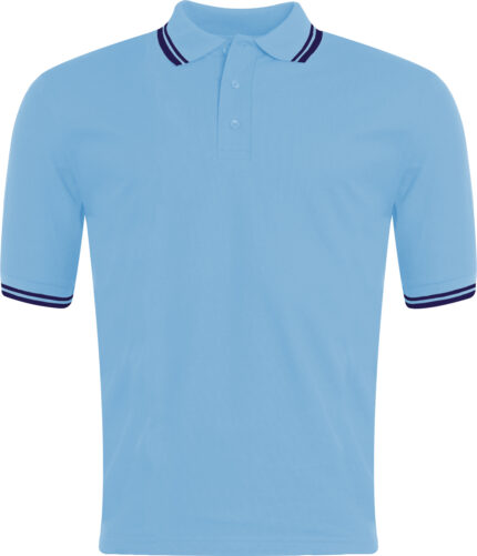 Polo Tipped Penthouse Sky/Navy 3PT