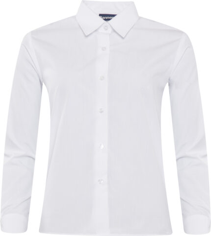 Koszula Girls Slim Długi Rękaw White 1ZL