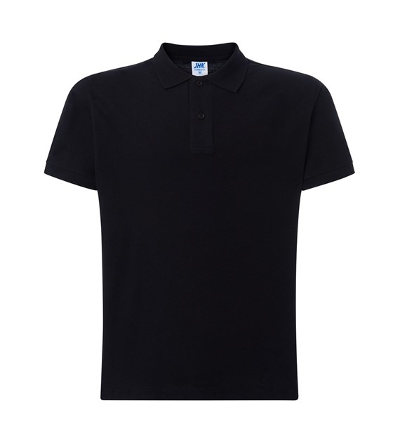 BLACK Polo Krótki Rękaw Black JK - obrazek 1