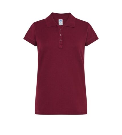 Polo Girls Krótki Rękaw Burgundy JK