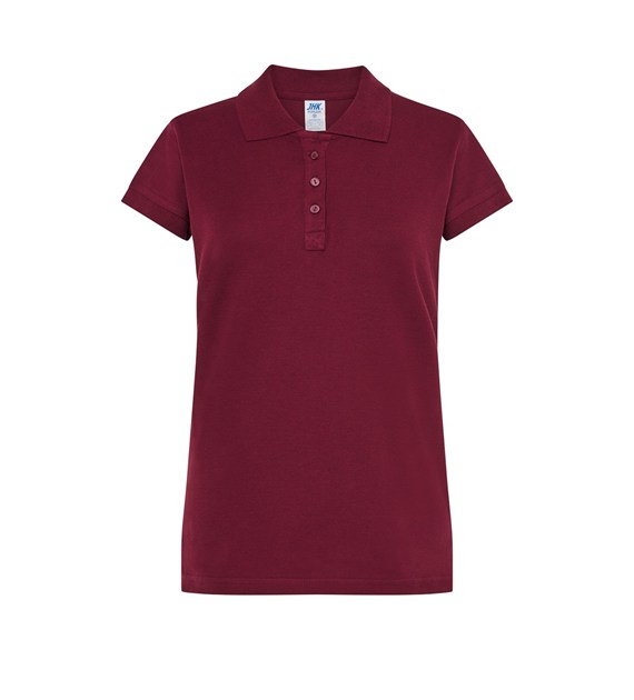 DAMSKIE BURGUNDY Polo Girls Krótki Rękaw Burgundy JK - obrazek 1