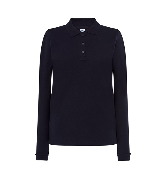 DAMSKIE NAVY LS Polo Girls Długi Rękaw Navy JK - obrazek 1