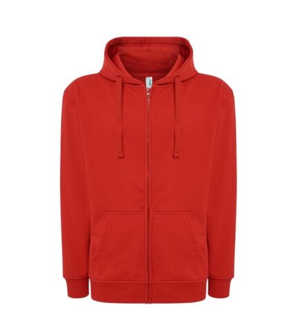 Bluza Z Kapturem Na Zamek Red JK