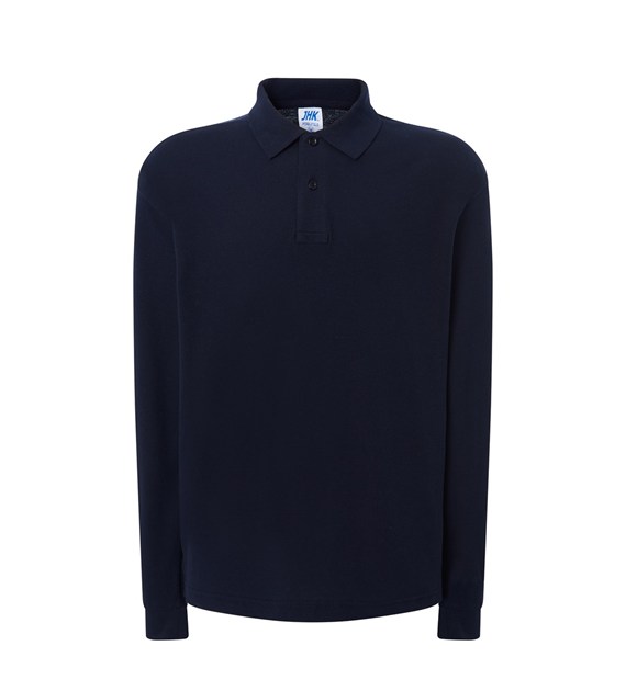 NAVY LS Polo Długi Rękaw Navy JK - obrazek 1