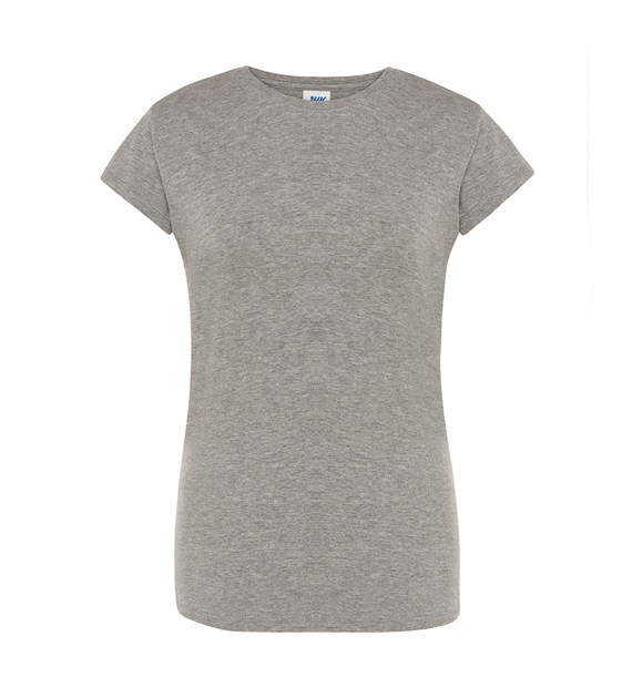 DAMSKIE GREY T-shirt Girl Krótki Rękaw Grey JK - obrazek 1