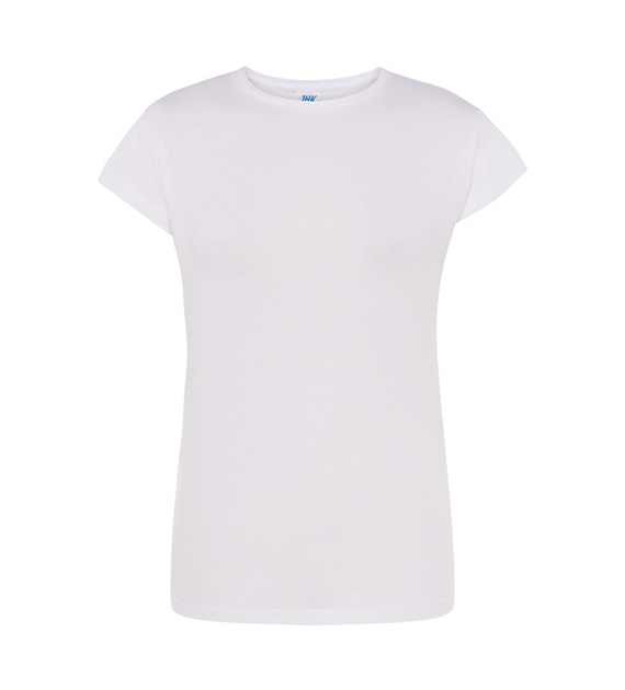 DAMSKIE WHITE T-shirt Girl Krótki Rękaw White JK - obrazek 1