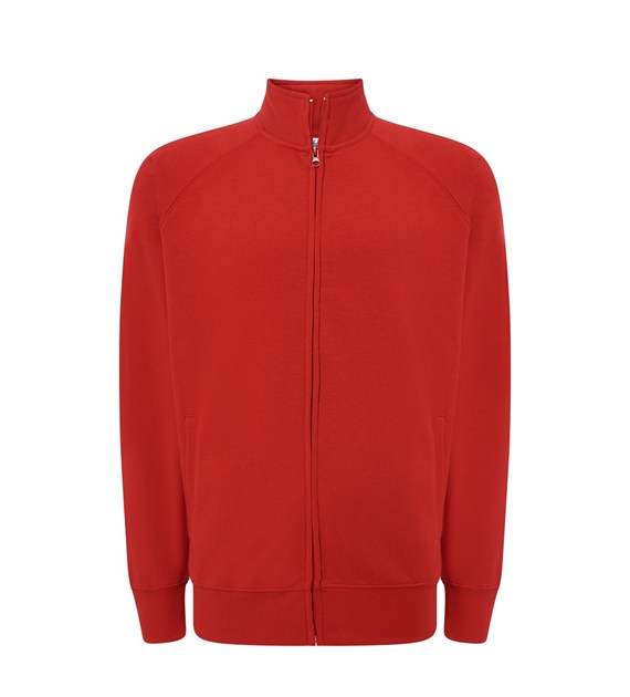 swra-fuzip-rd-l_01 Bluza Na Zamek Bez Kaptura Red JK - obrazek 1