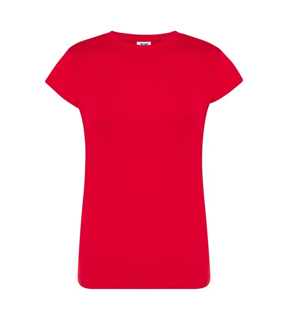 tsrl-prm-rd-l_01 T-shirt Girl Krótki Rękaw Red JK - obrazek 1